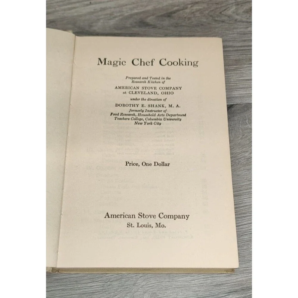 VTG Magic Chef Cooking Cookbook 1933, Dorothy Shank American Stove Company